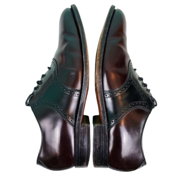 Johnston and Murphy leather oxfords with leather lining, Men's size 13, maroon - Picture 4 of 9